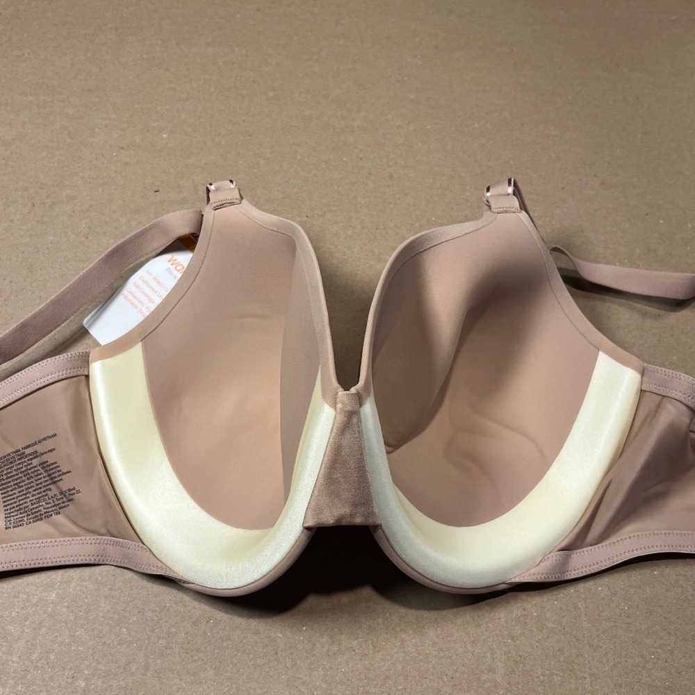 Warners This Is Not A Bra Cushioned Underwire Full Coverage Bra 36DD Nude 1593W - Picture 2 of 8